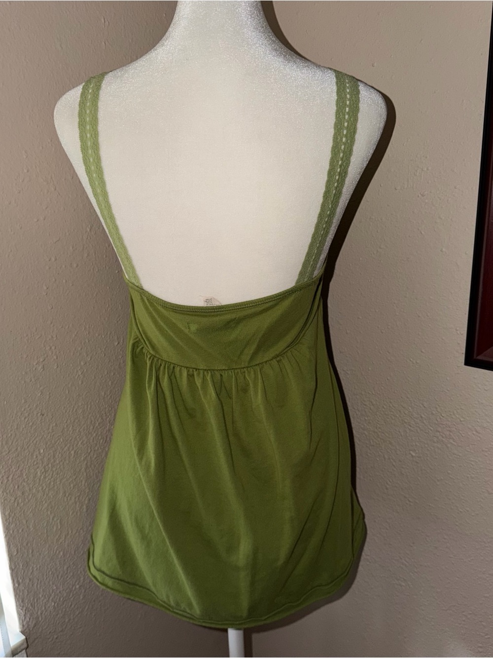 Vintage Y2K Hollister 2000s Lace Trim Babydoll Tank Top - Picture 4 of 12